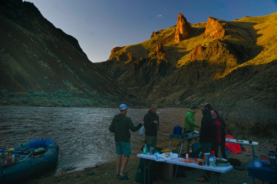 Dinner camp view on the Owyhee