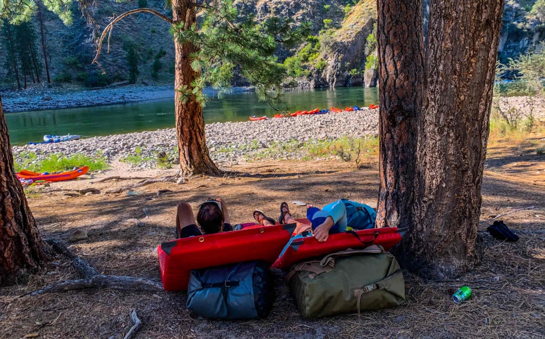 Afternoon relaxing in camp on the salmon river