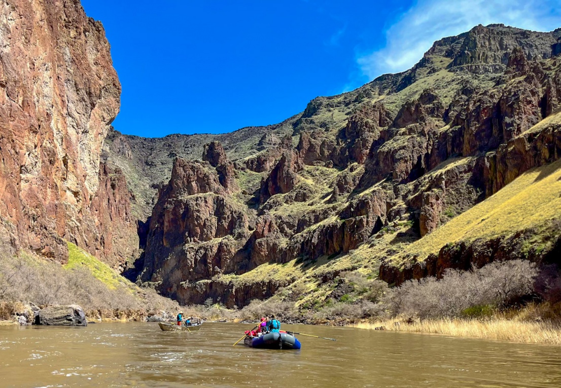 Floating into Iron Point canyon