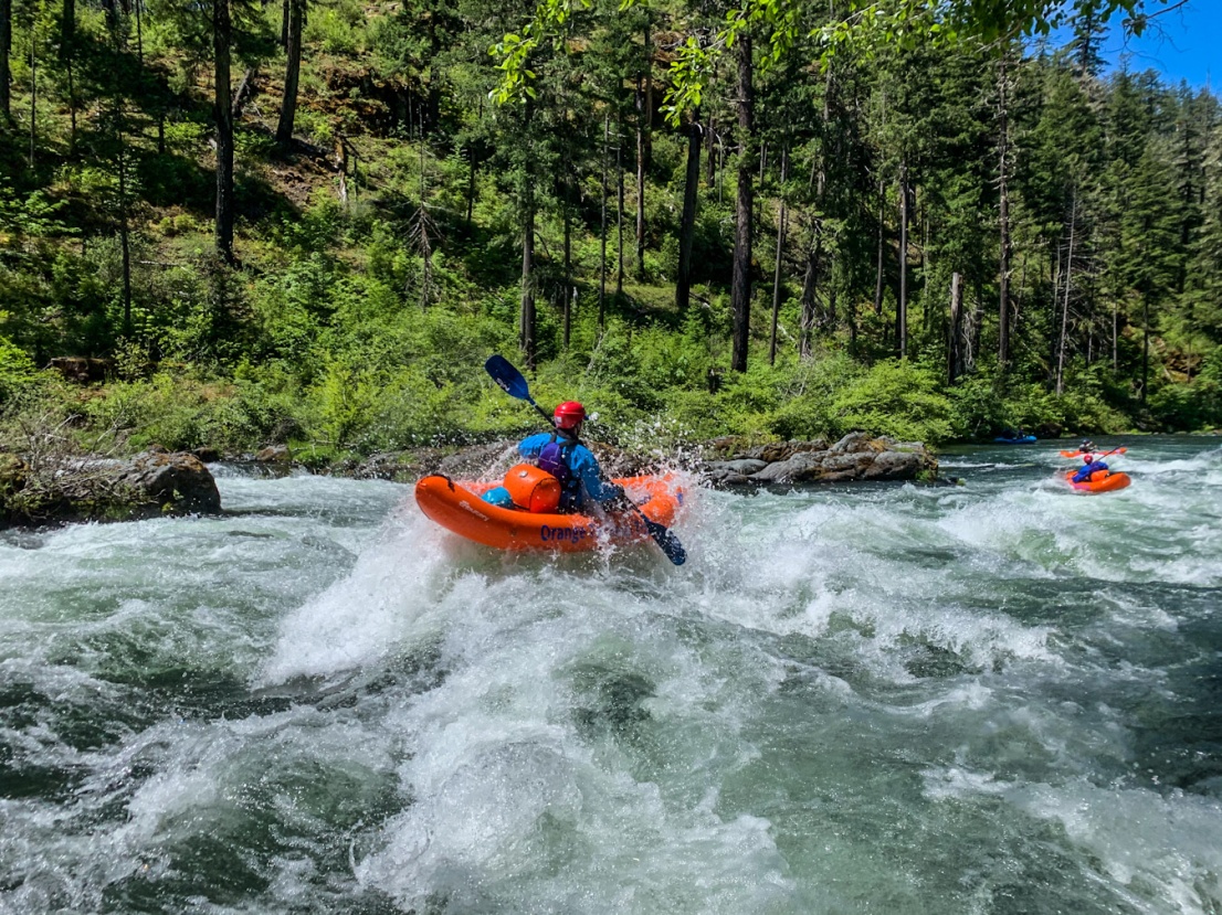 Kayaking Amazon Queen Rapid on the North Umpqua River