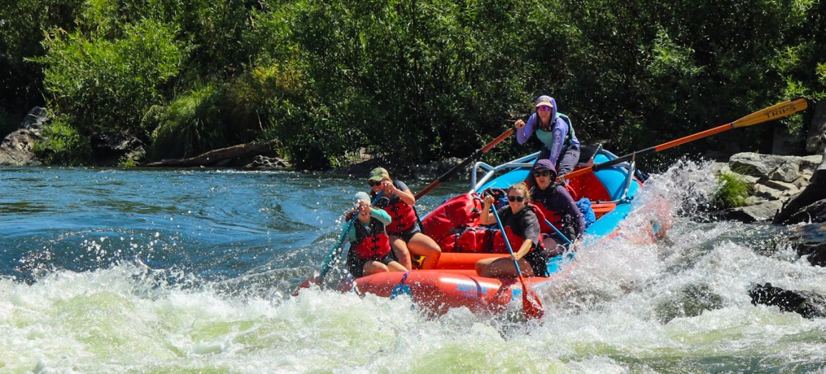 Group of women rafting the Rogue River