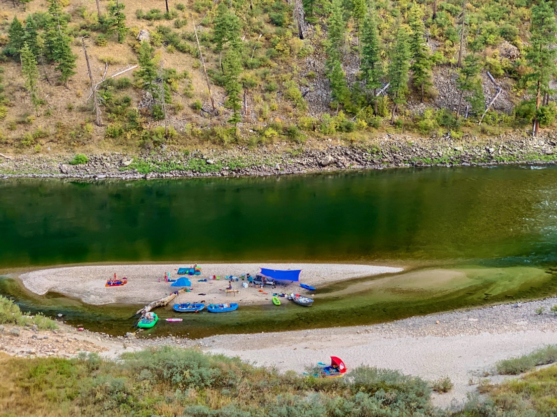 Camp on the main salmon river