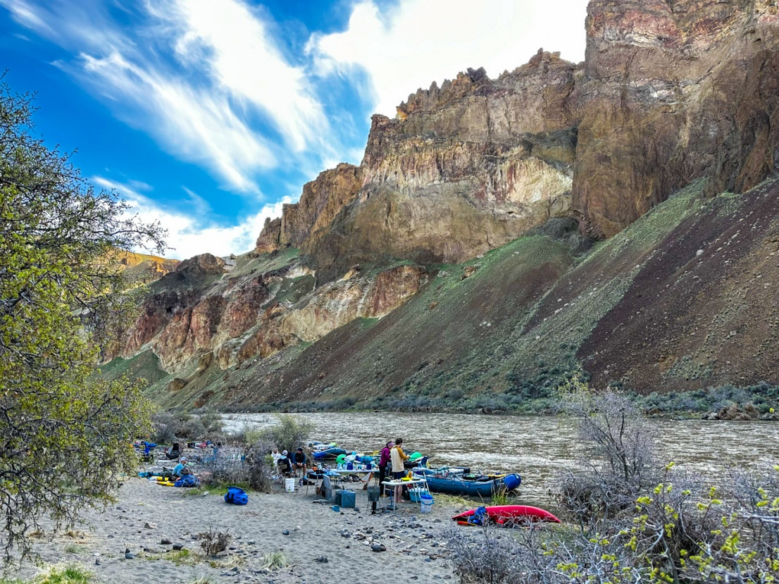 camping on the Owyhee River with a view