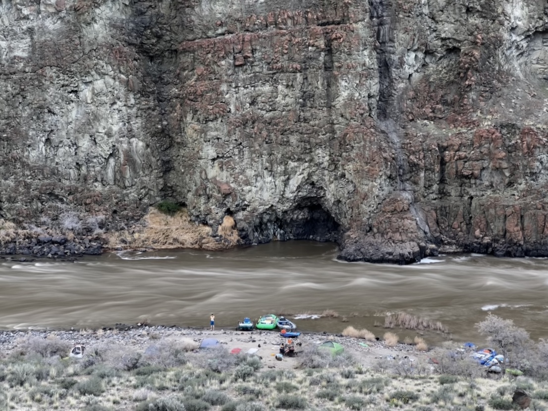 Camp view from above on the Owyhee