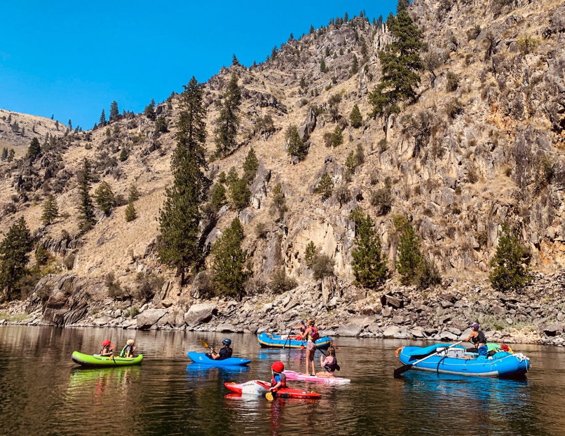 Friends rafting the Main Salmon