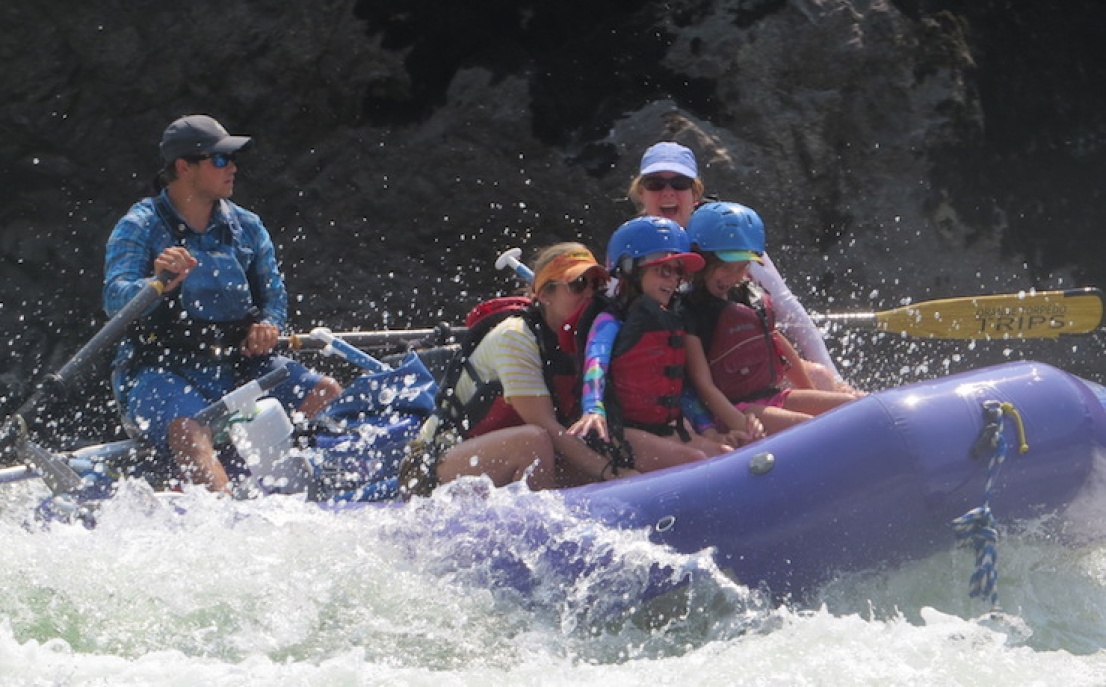 Family rafting on the Lower Salmon River