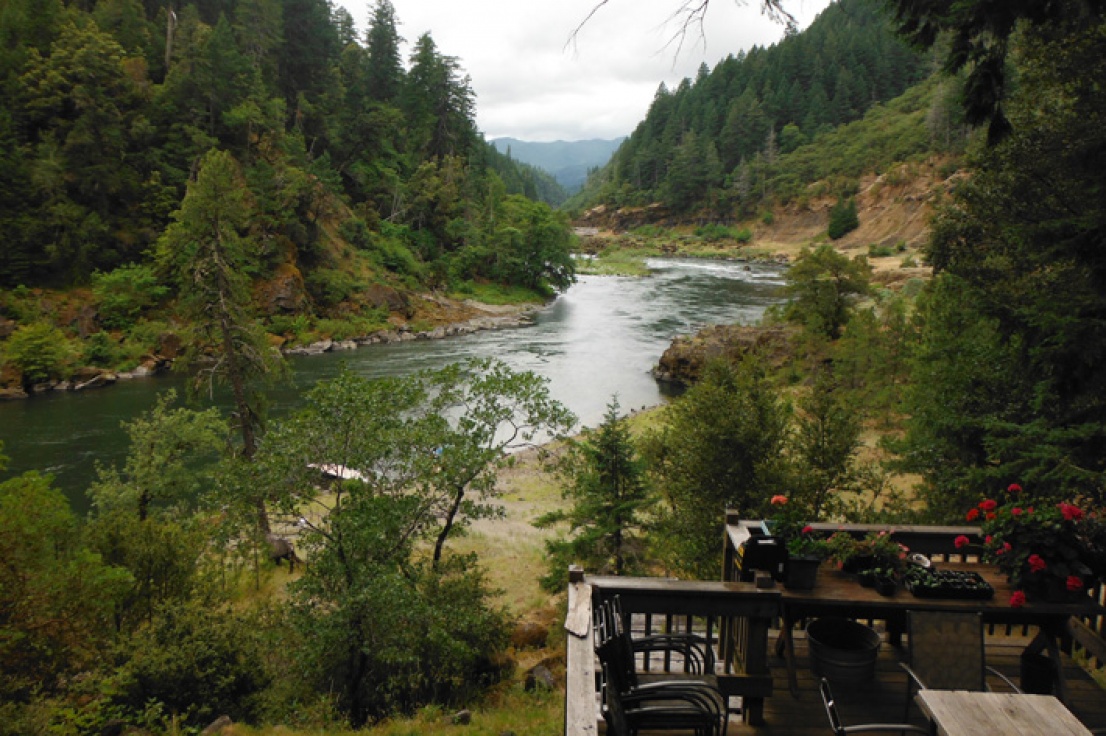 The view of the Rogue River from Clayhill lodge