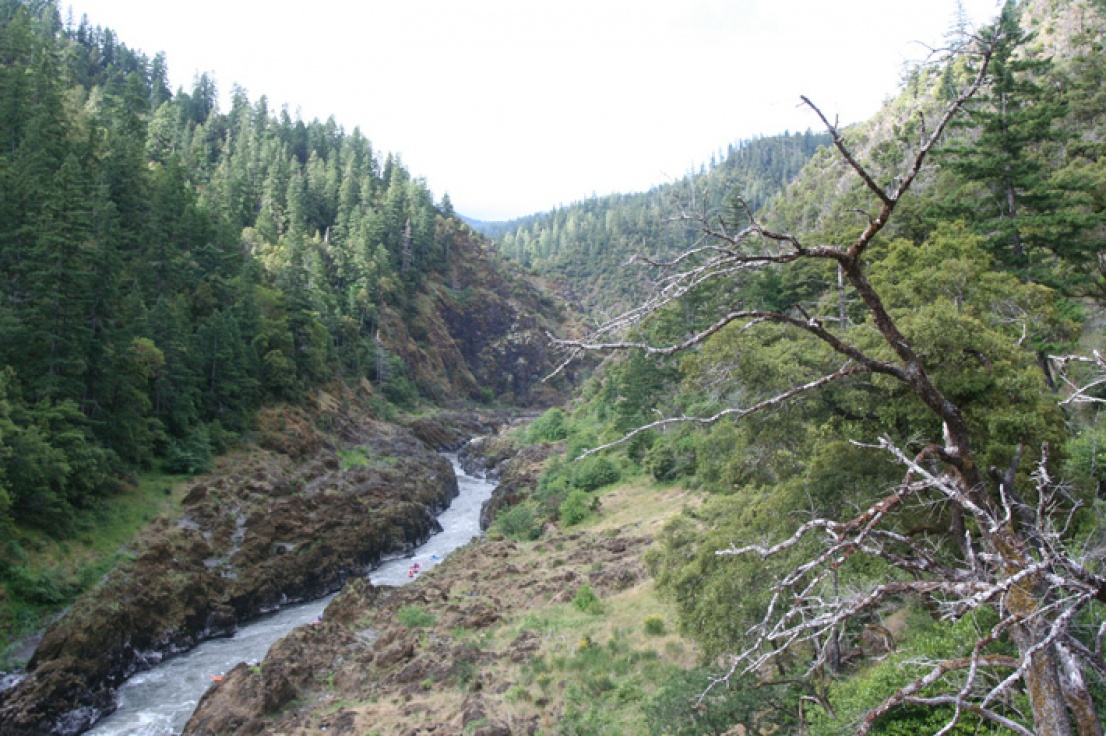View of Mule Creek Canyon on the Rogue River Trail