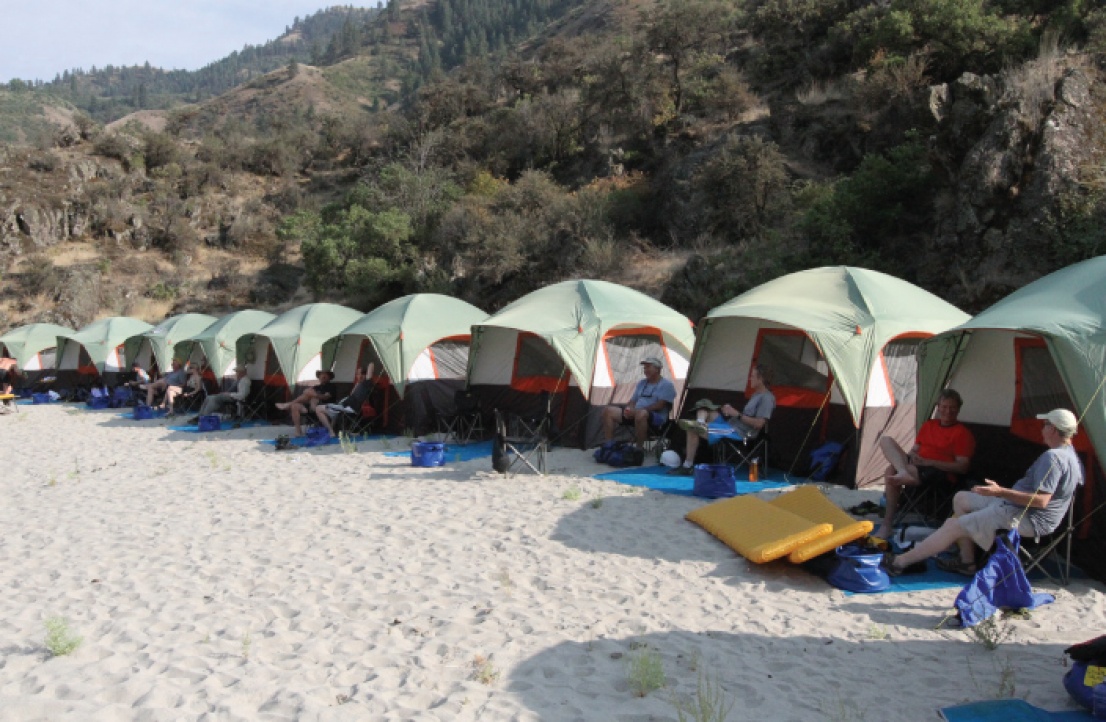 Tents on the Salmon River