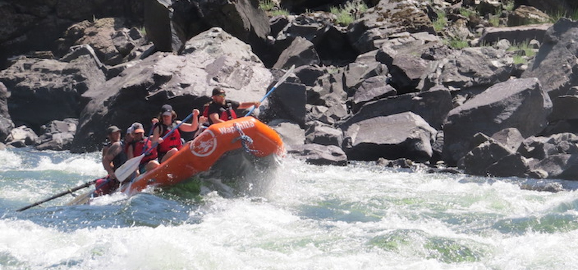 Family rafting near McCall Idaho
