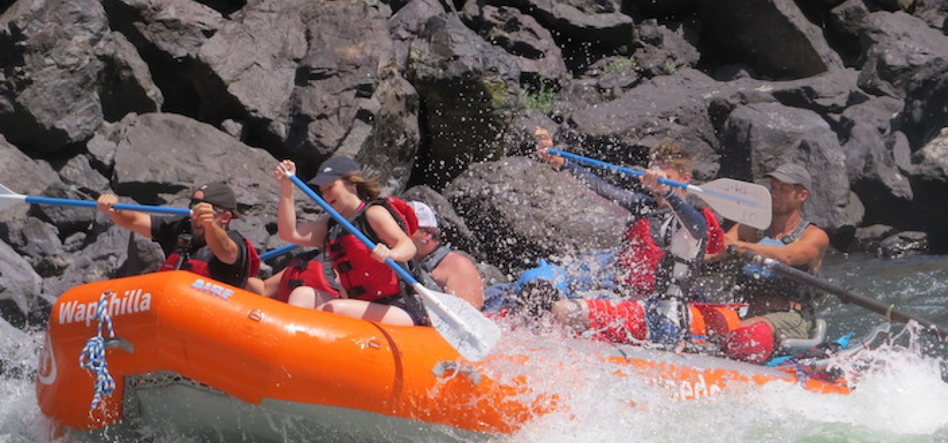 Family rafting in Riggins Idaho