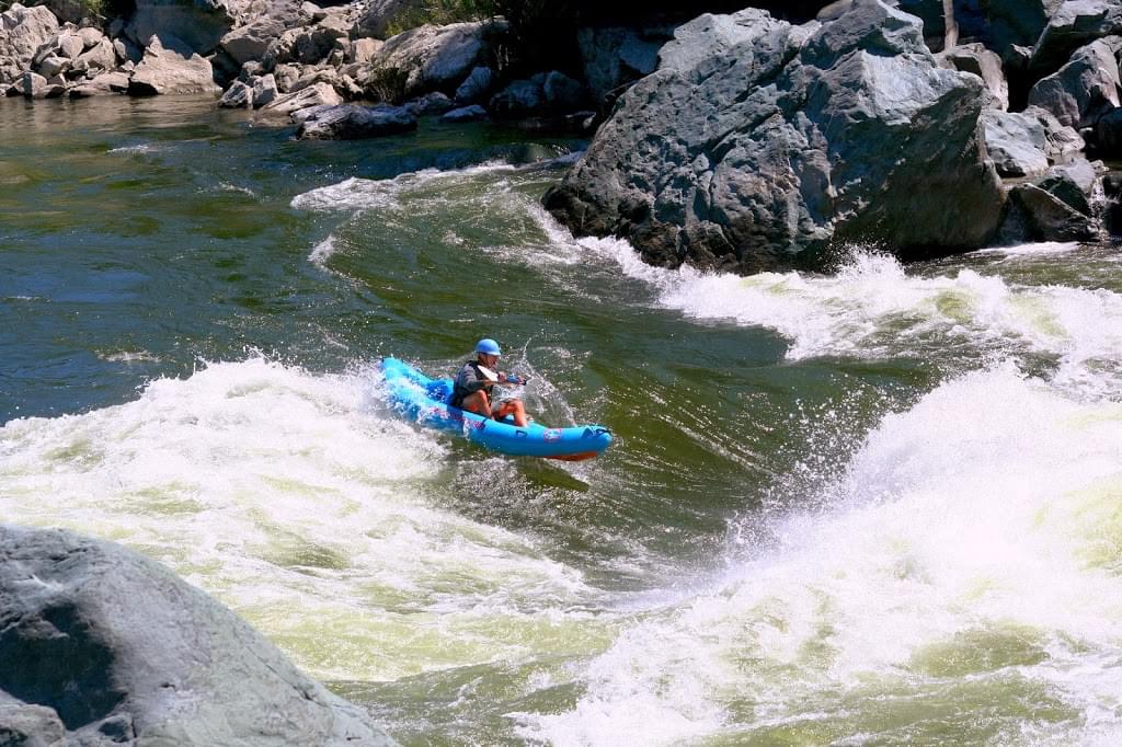 OTT Guide Matt Weiseth bombing into Ikes Falls on our 2013 Klamath Hotshot Season Starter