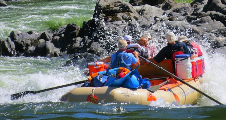 Raft at Russian Rapid on the Rogue River